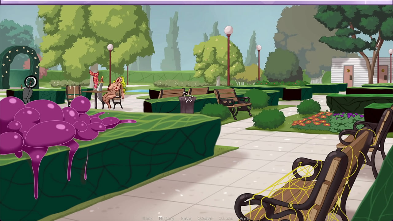 The Secret of the House - Woman with big tits gets stuck in the bush