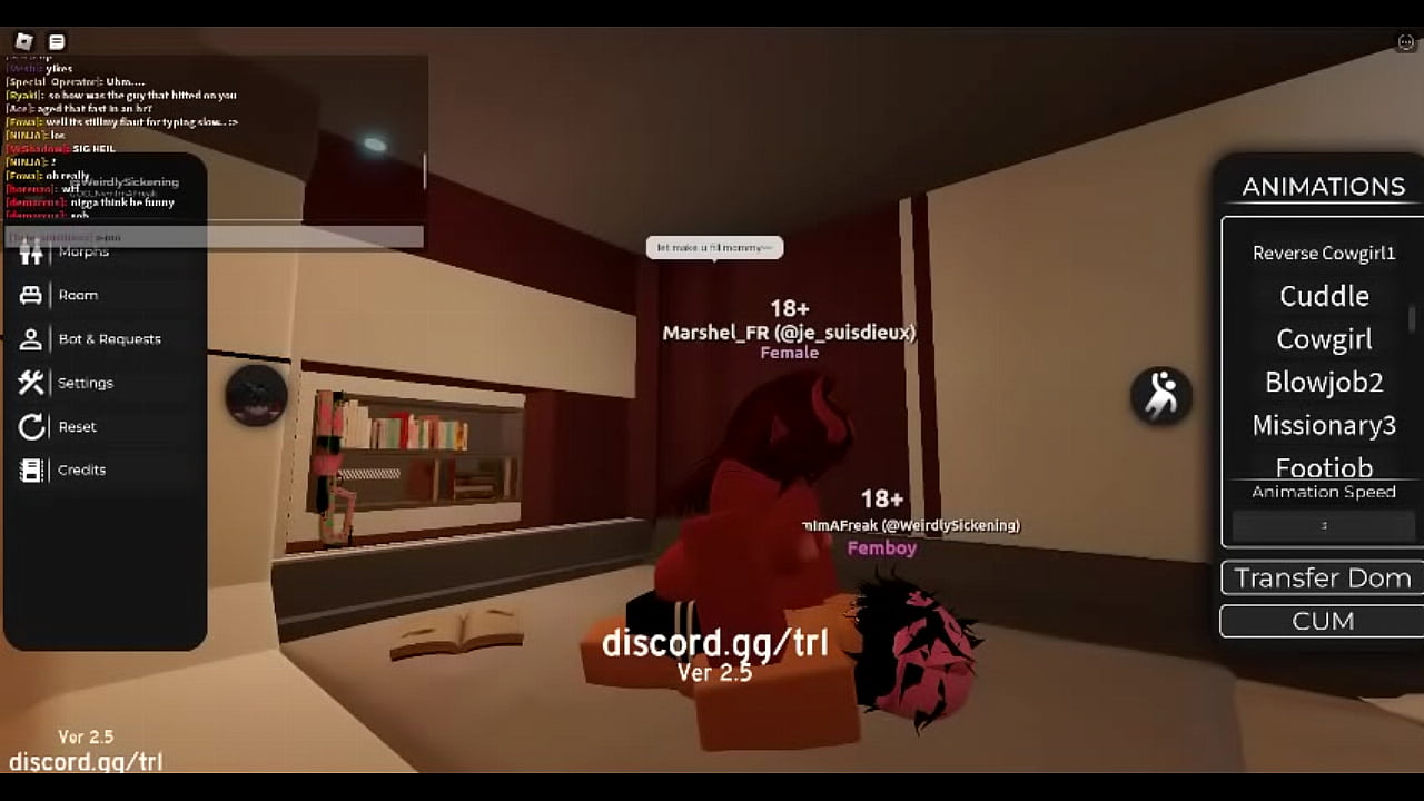 Roblox Porn | Devil Girl Slurps Femmie Cock