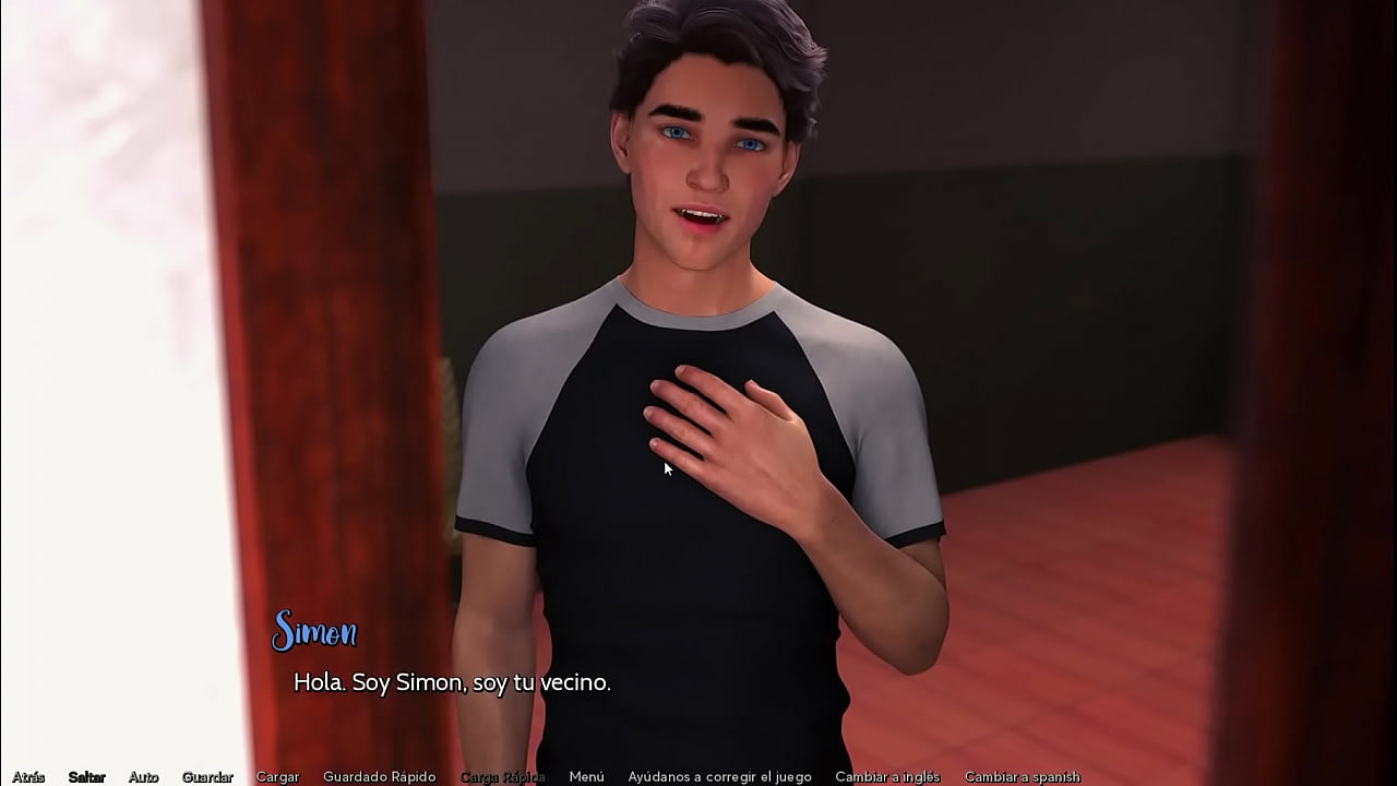 Playing story videogame #5 girl next door