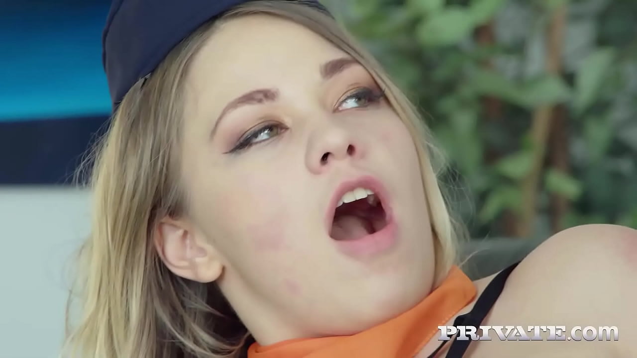 What a scene! Blonde Selvaggia's big dick boss takes her flight attendant uniform off and fucks her tight pussy! A hot facial cumshot will take her to the sky! Full flick & 1000's More at Private.com!