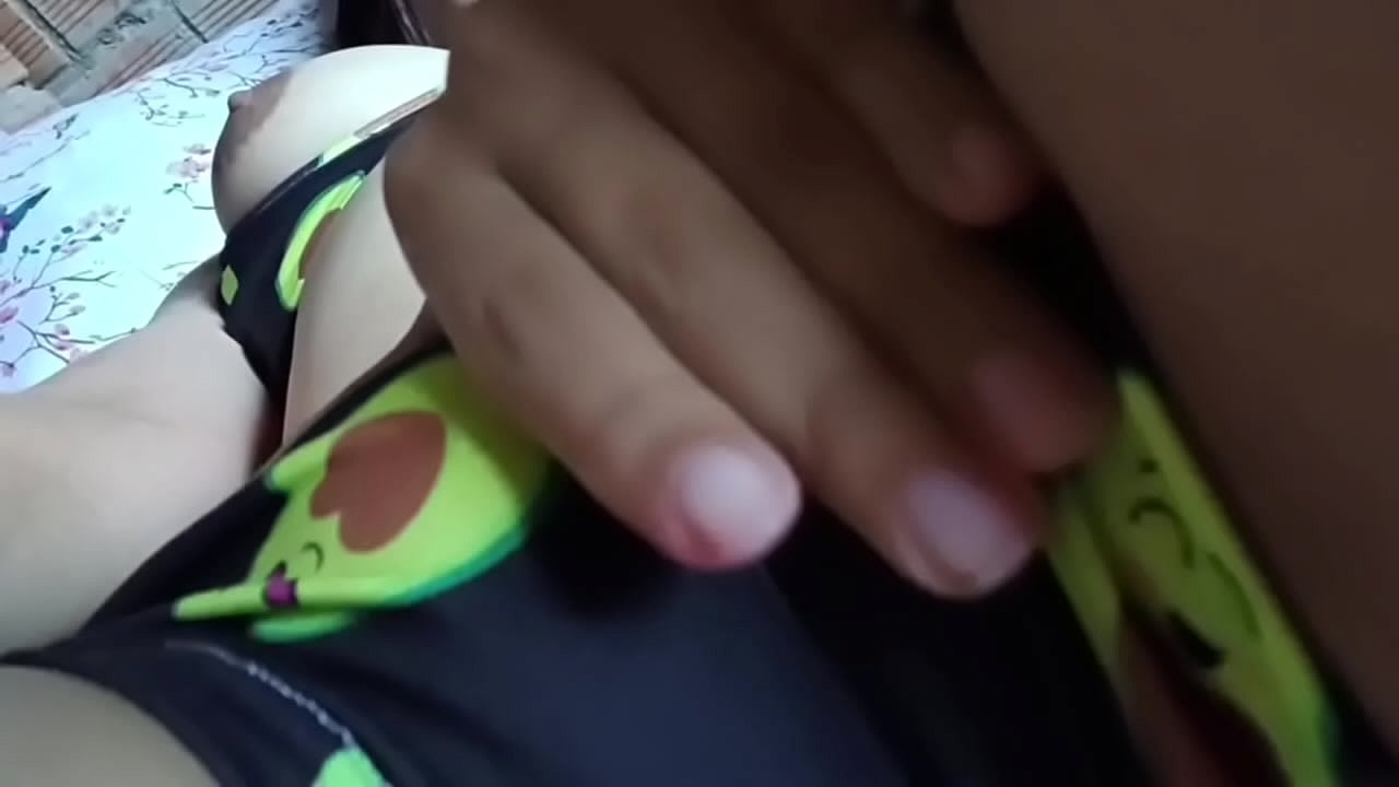 The charming porn actress YuliethGomez in a swimsuit while touching her wet vagina