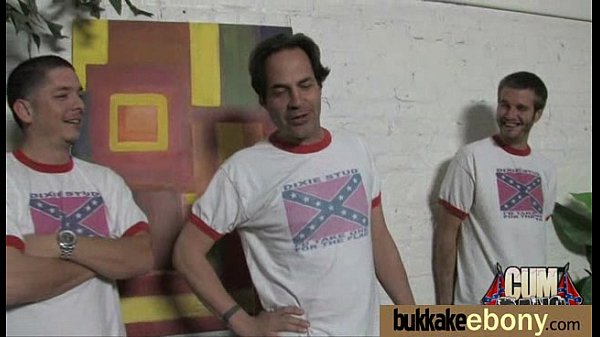 Ebony girl gang banged and covered in cum 6