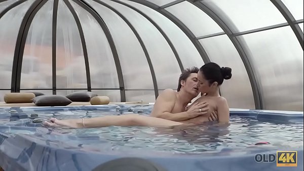 OLD4K. Tender Sex in Jacuzzi