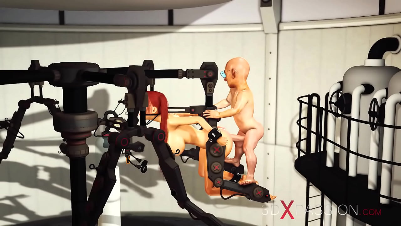 Pervert older midget man fucks hard in a sexy college girl in the labs