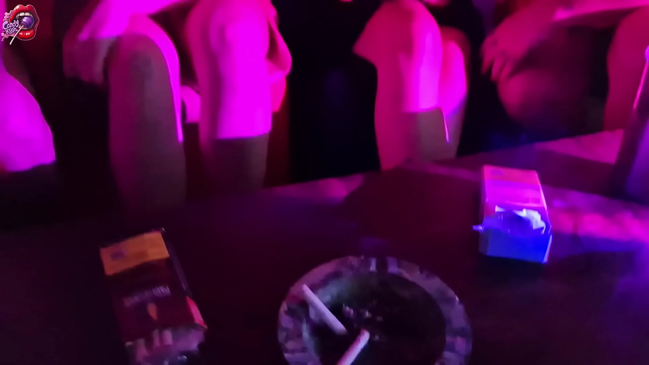 4 little sluts smoking and worshiping their feet, stripping and kissing