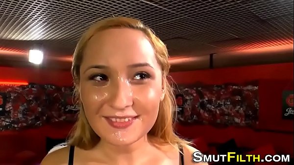 Facialized european skank