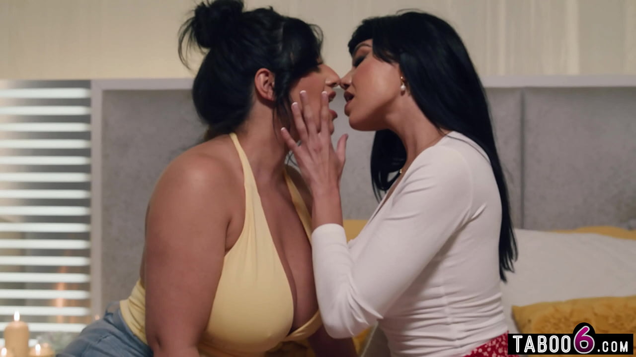 Gigantic tits Arab and Latina lesbian sluts pleasing each other fully