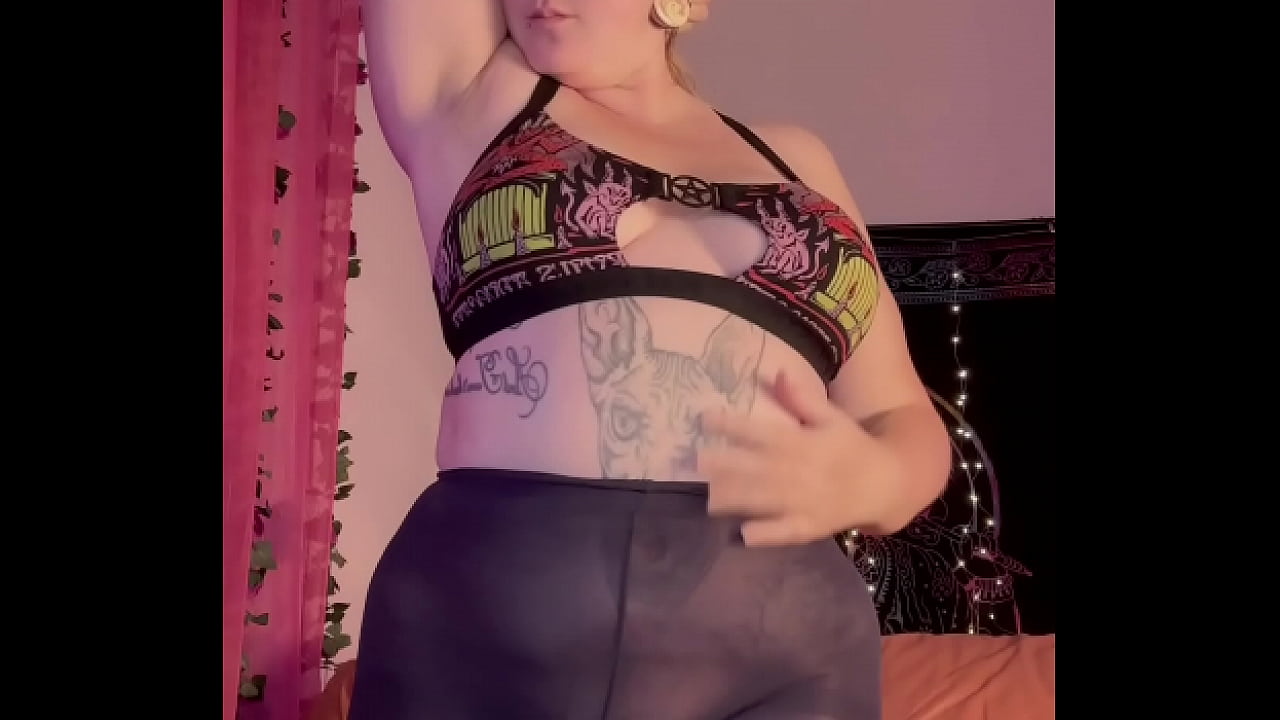 rubbing pussy in black tights