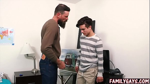 Gay stepdad teaching step-son how to have gay sex