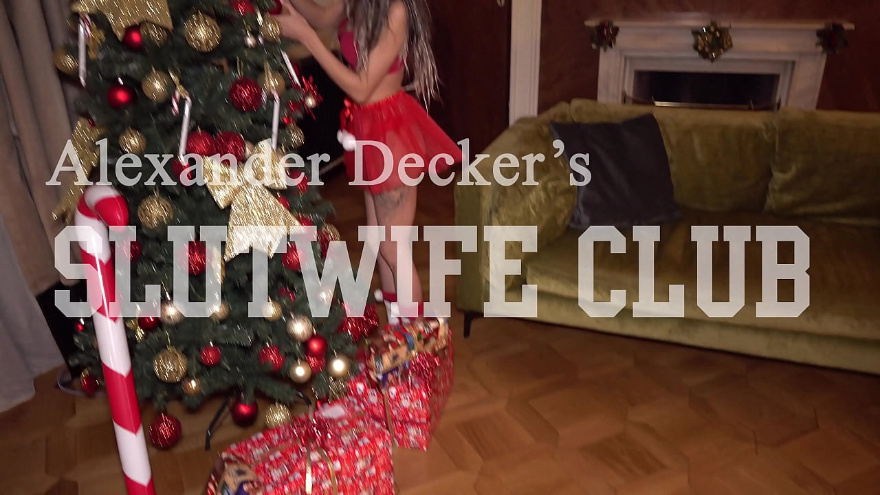 XMAS Domination: Submissive Skinny Teen Slut Candie Cross Makes Dirty Fat Santa Claus Cum Twice in Rough Christmas Roleplay