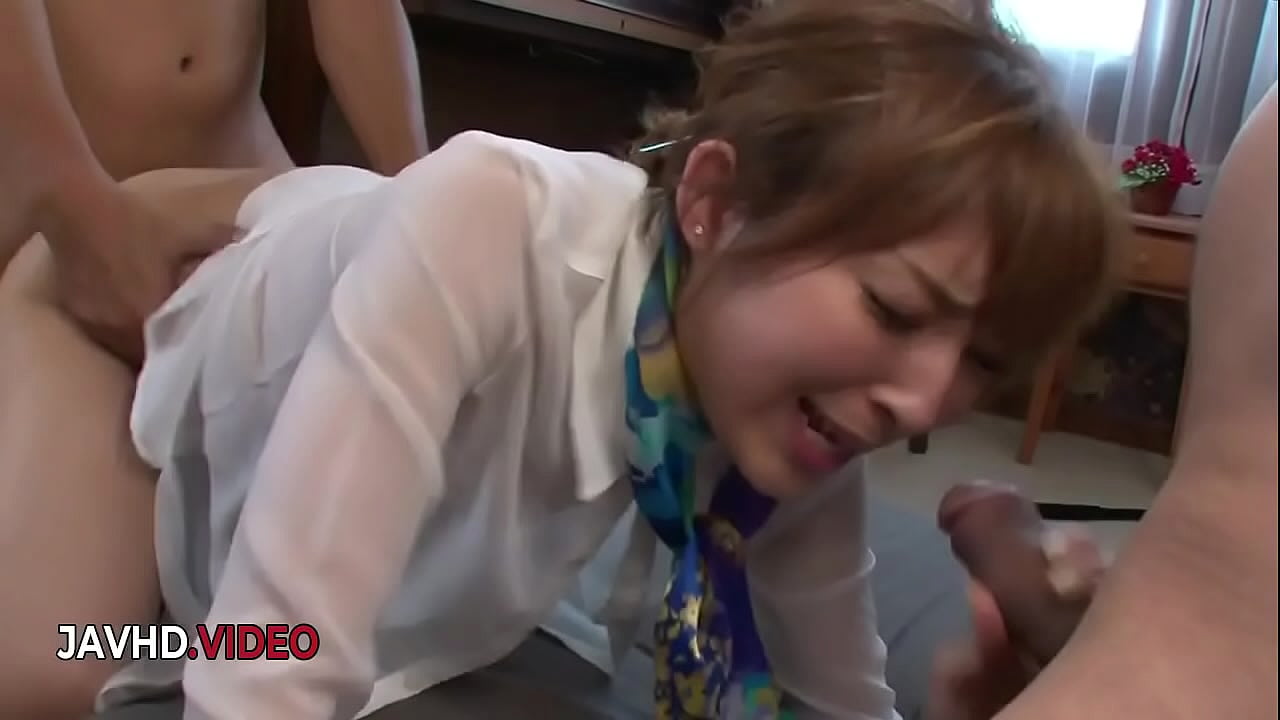 Hikaru Shiina's Steamy Stocking-Clad Threesome with Double Pleasure