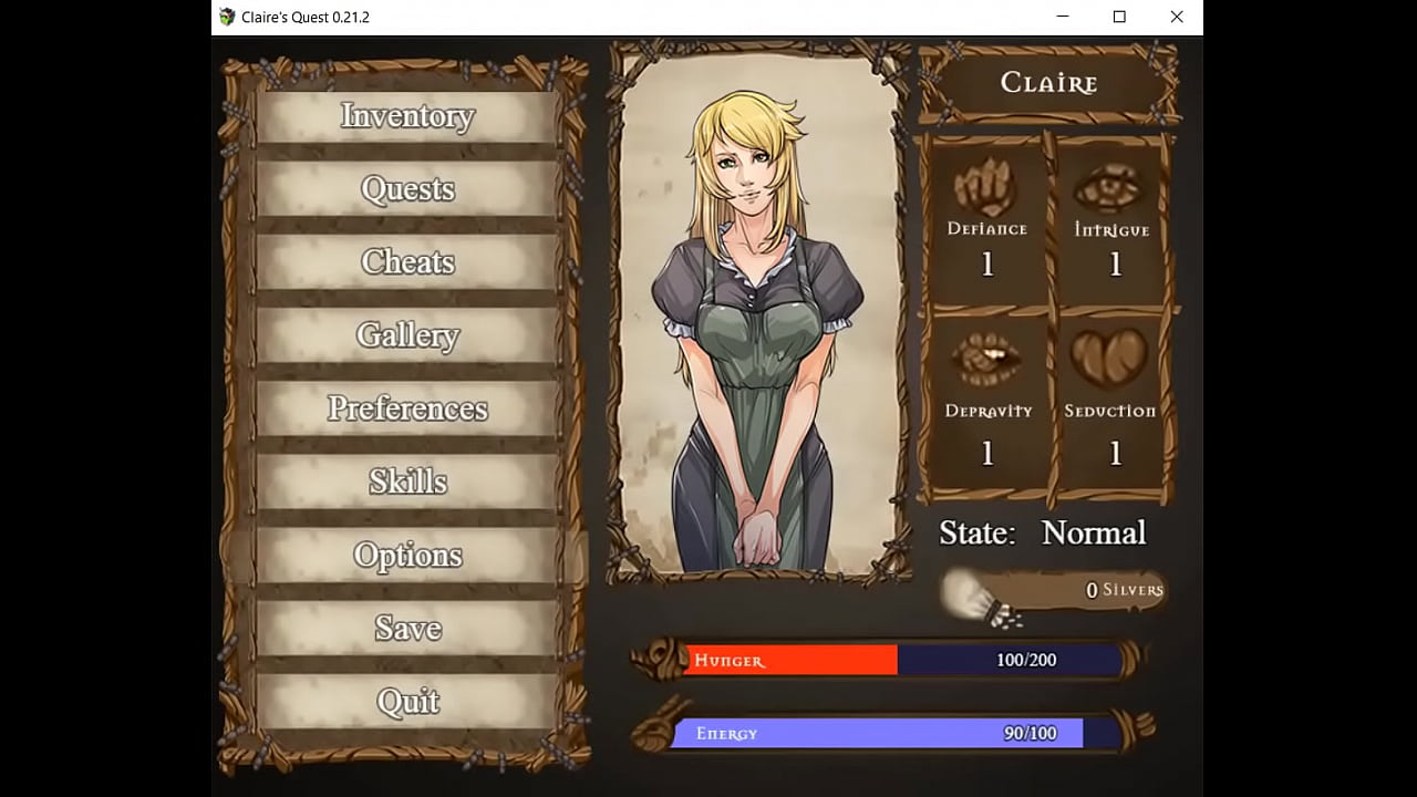 A Claire plays Claires Quest: A porn game lets play. I can't upload this to youtube so here we go