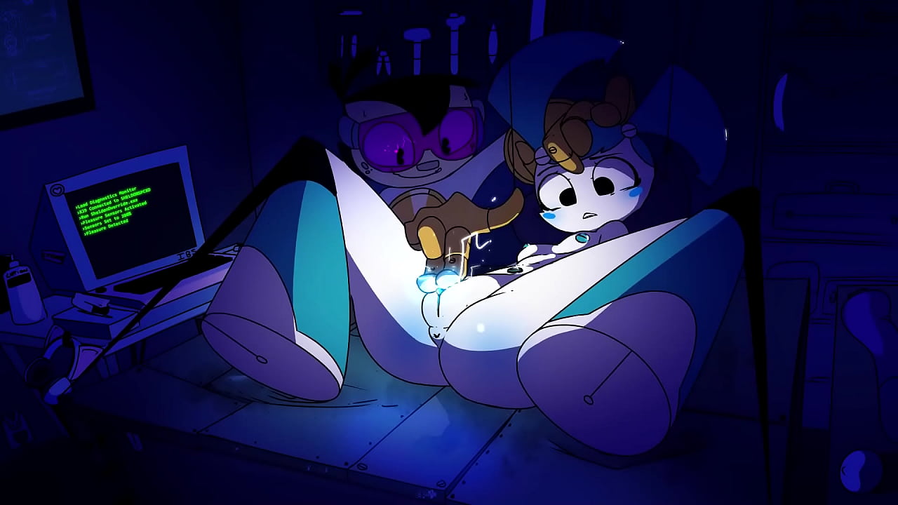 Robot teen cum bien a handjob