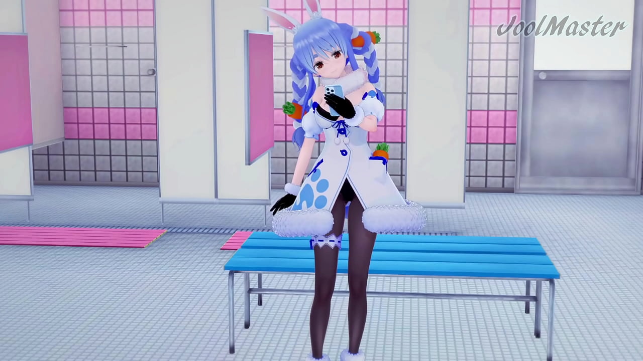 Pekora got caught on jerking and fucked