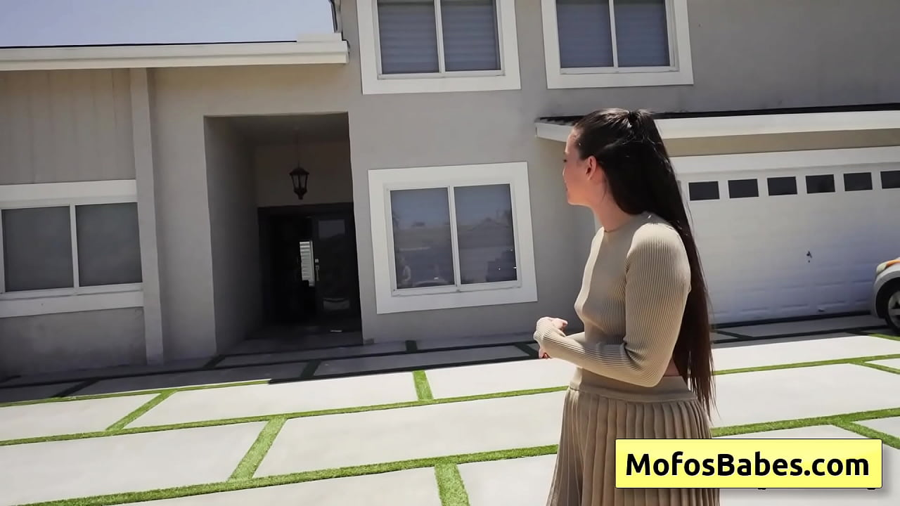 Lovely black haired fucked in the van by her well equipped gardener