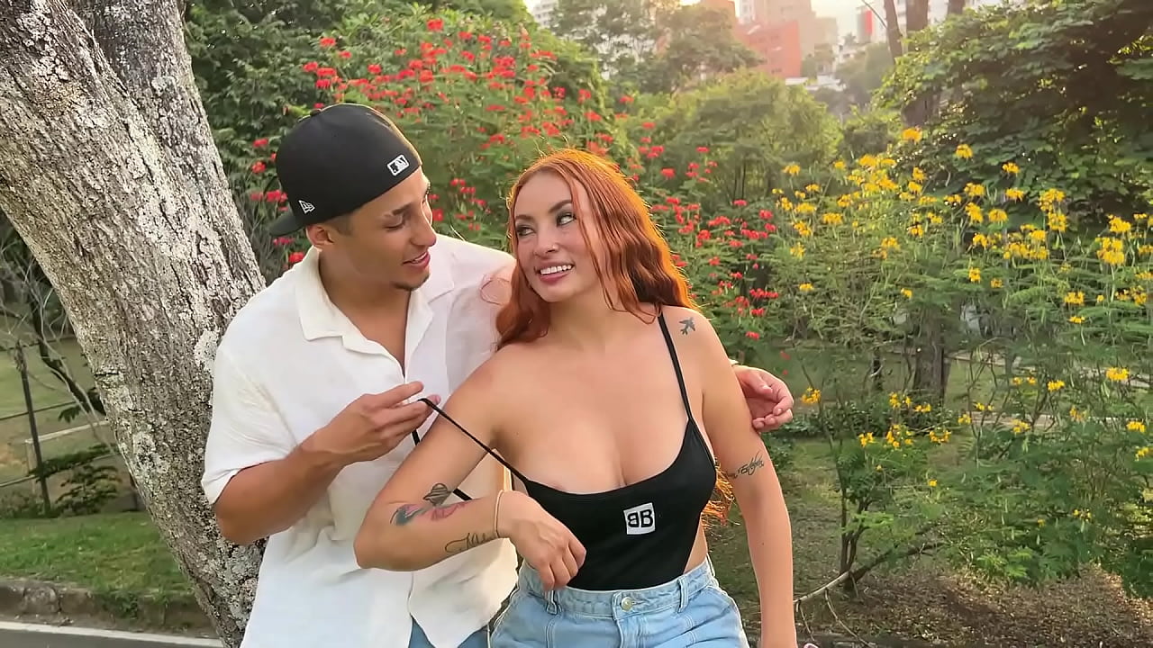 I meet busty Colombian redhead in park and also offer her money for sex - Milan Rodriguez