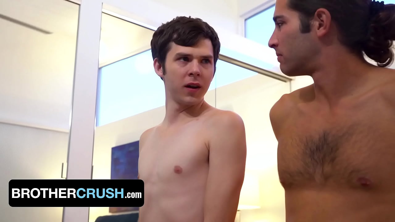 BrotherCrush - Hairy Jock Shows His Twink StepBrother How To Fuck Like a Man
