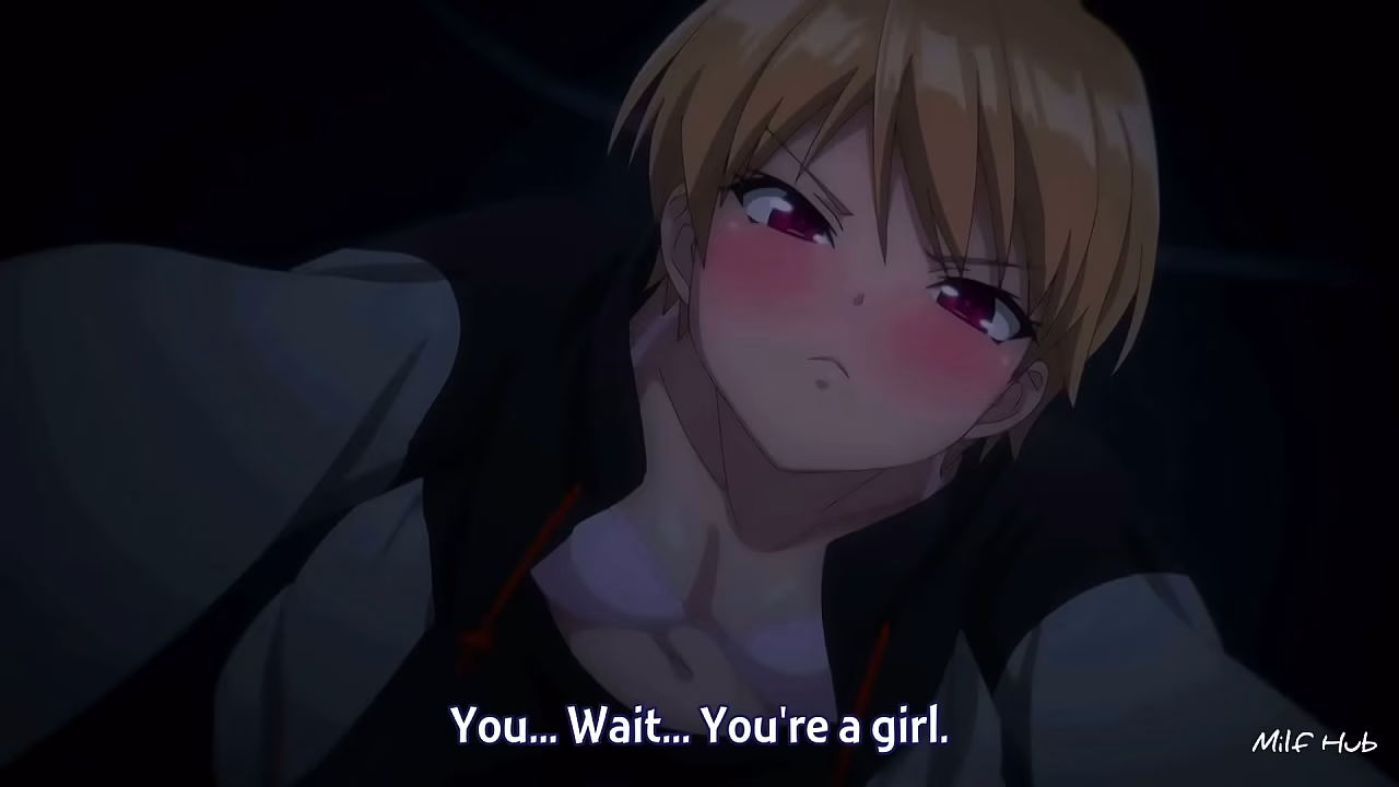 A hot girl with cute boobs got surprised