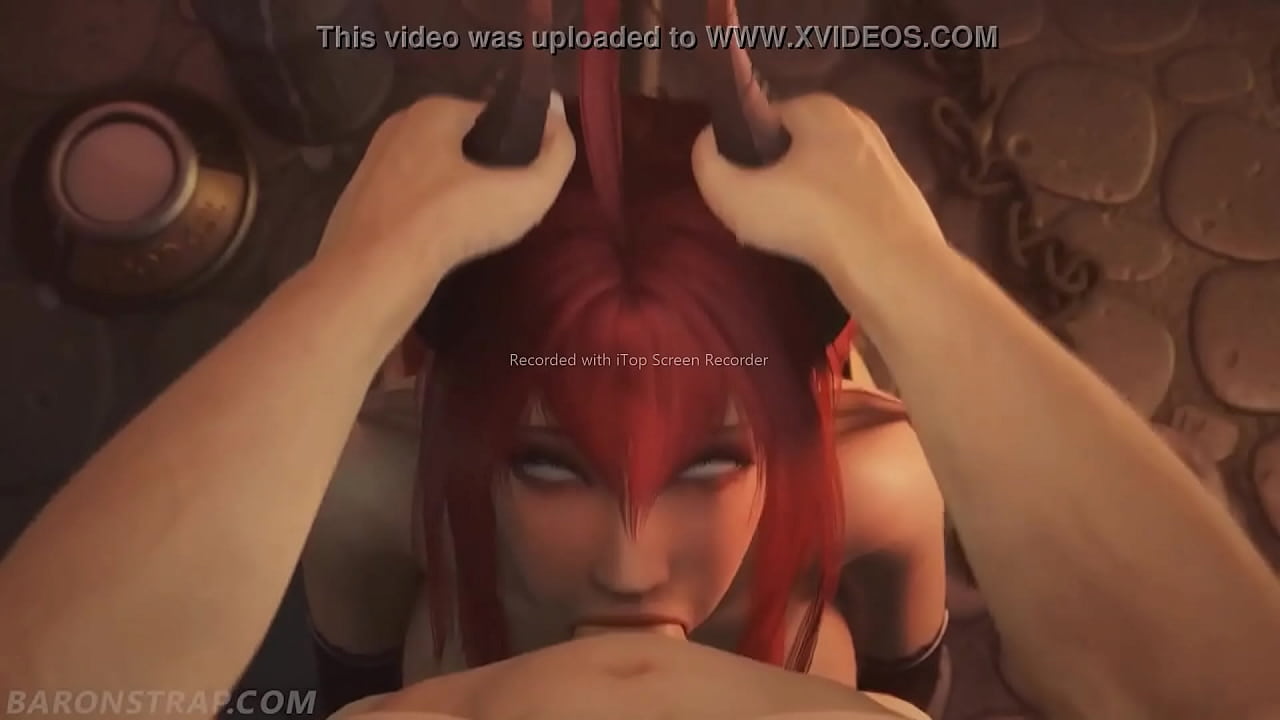 Facial from cute monster-girl