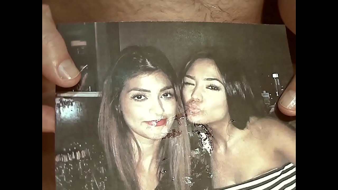 cum splash on the face of two hot bitches