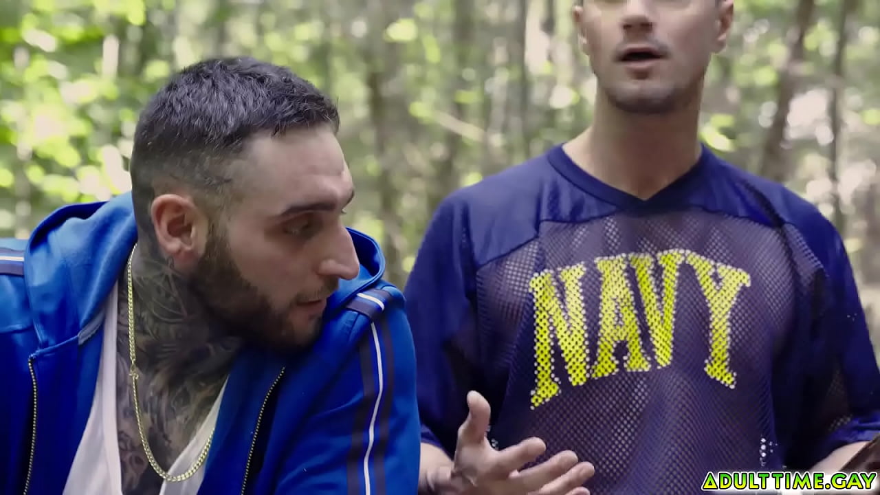 Skyy Knox and Tony DAngelo jerk off side by side in their tent