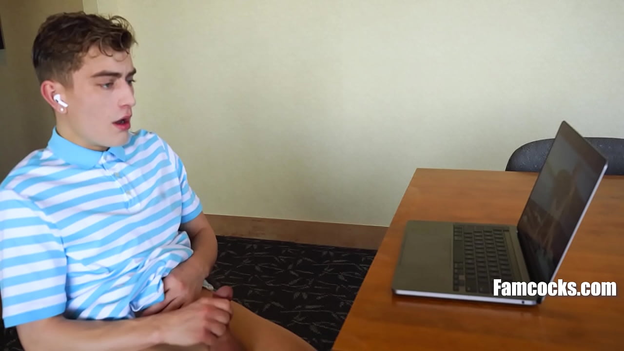 Twink Can&rsquo;t Stop Jerking Off Until Step Dad Stuffs His Hole