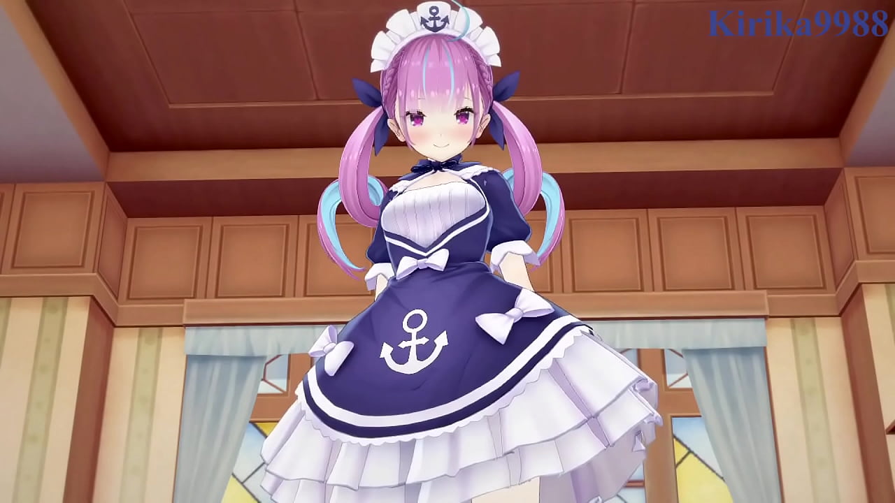 Minato Aqua and Ookami Mio intense sex. - Hololive VTuber Hentai