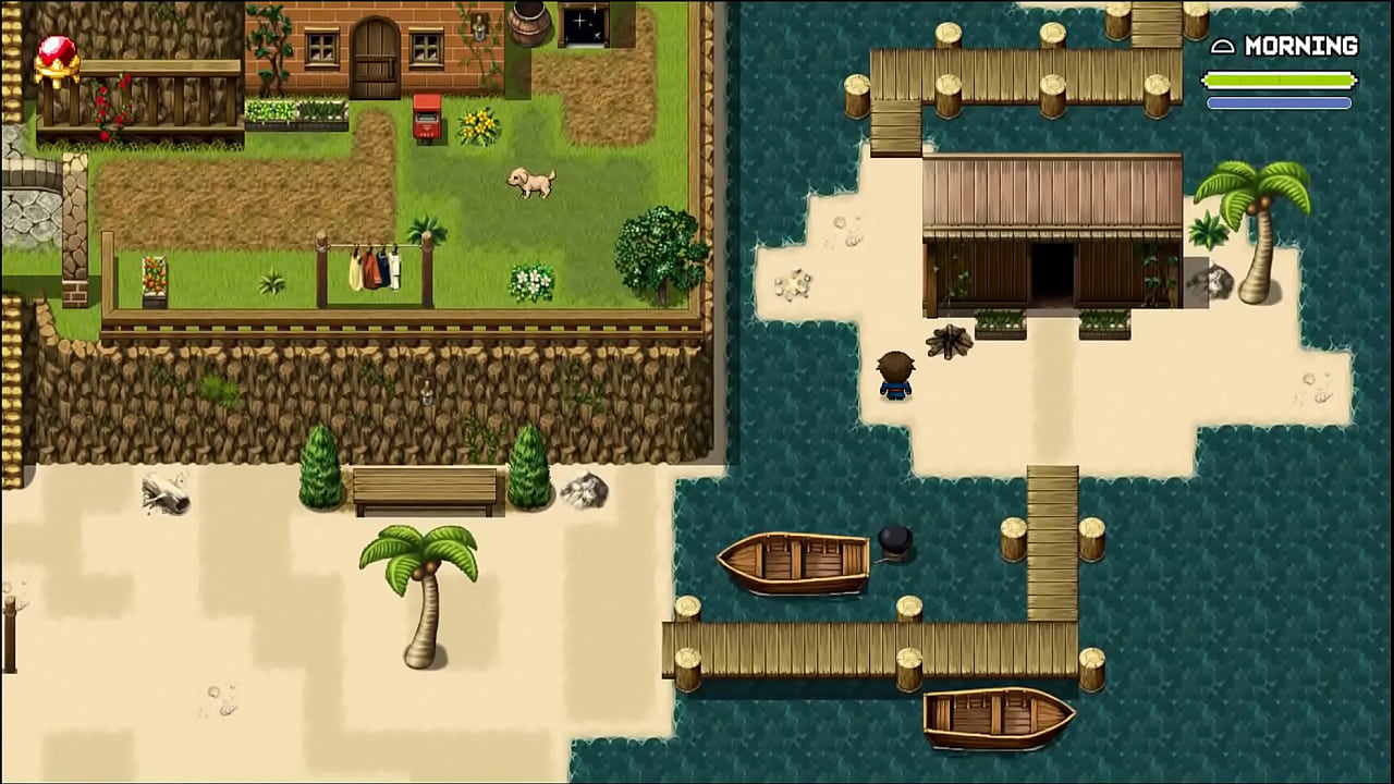 Lost Lagoon [ Harem HENTAI game ] Ep.5 sexy farmer exposing her pussy outside !