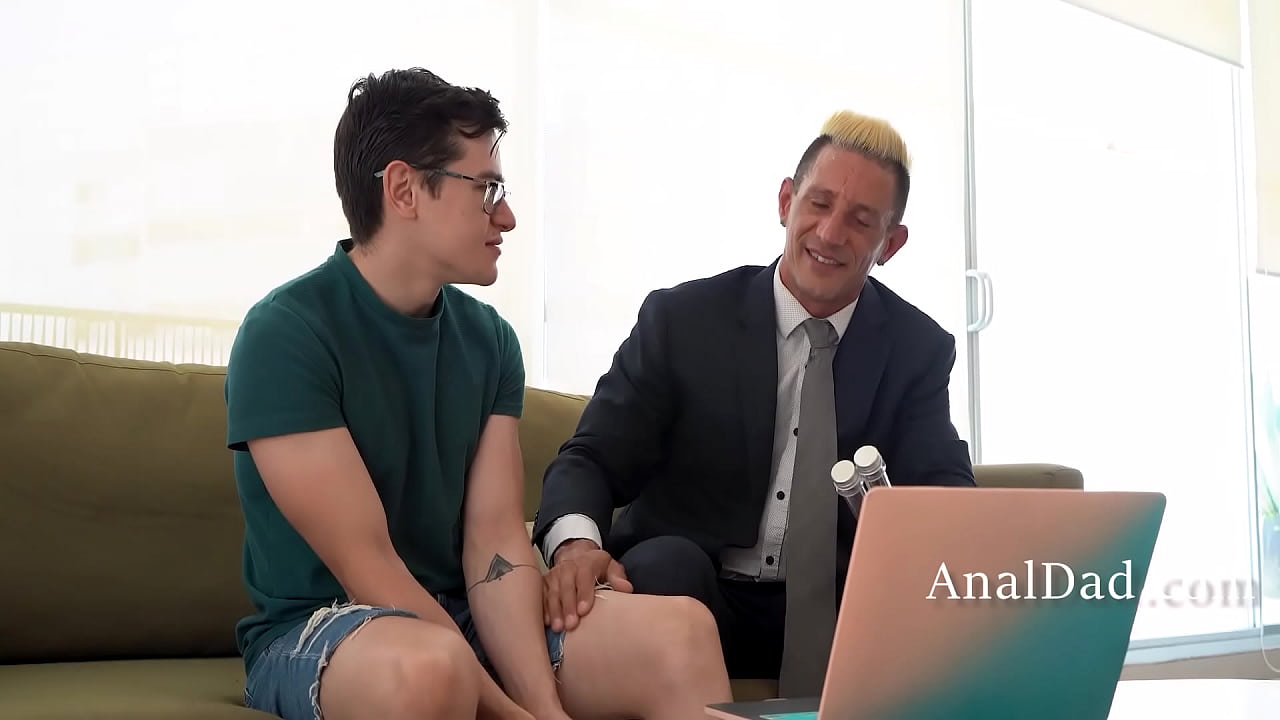 Nerdy Stepson Fucks Hunk Stepdad