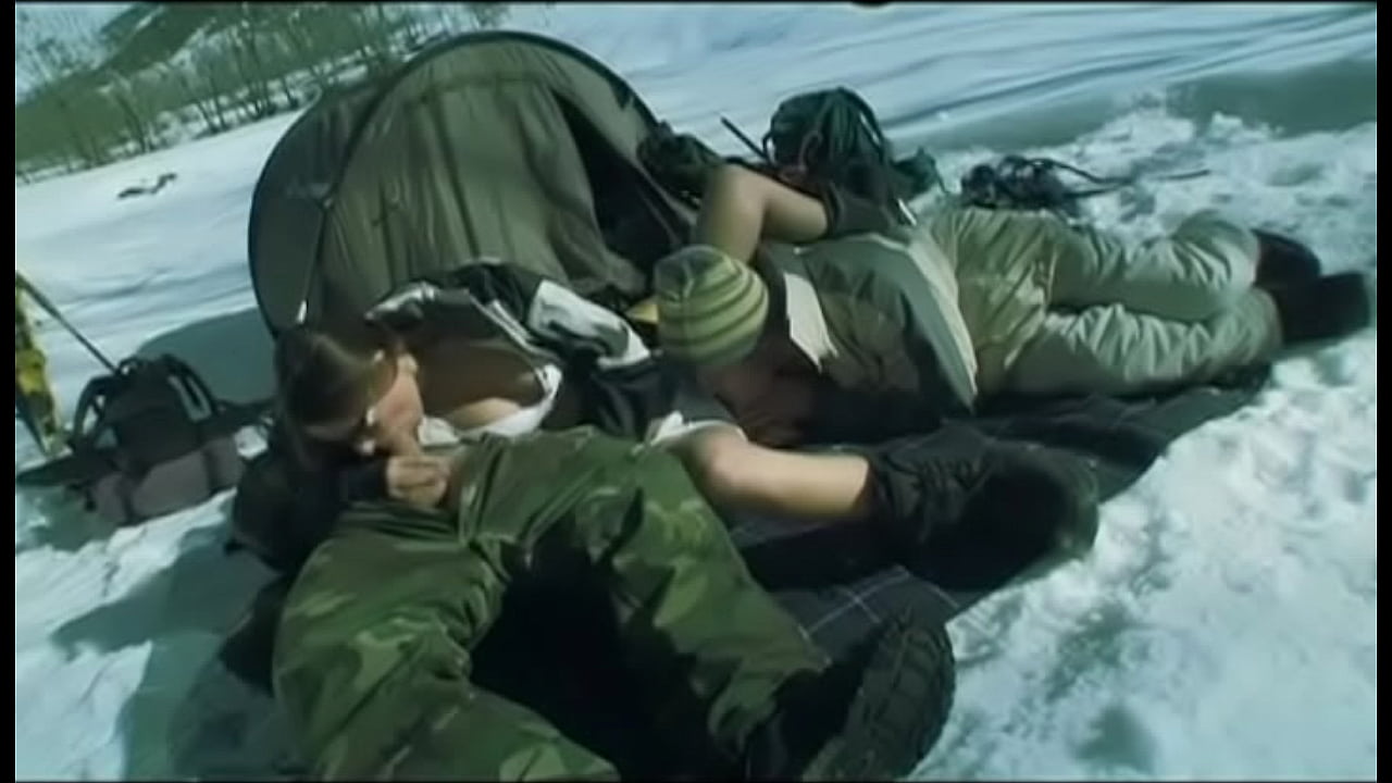 Claudia Keeps Warm in the Snow with Anal and a Spit Roast