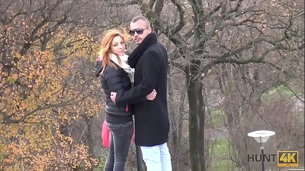 HUNT4K. Red-haired girl likes sex for money in front of her boyfriend