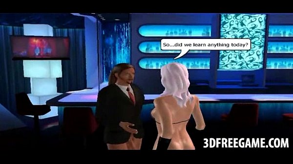 A sexy 3D blonde big tit babe is riding a big cock