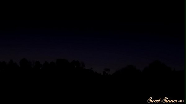 Cock loving teen banged from behind outdoors