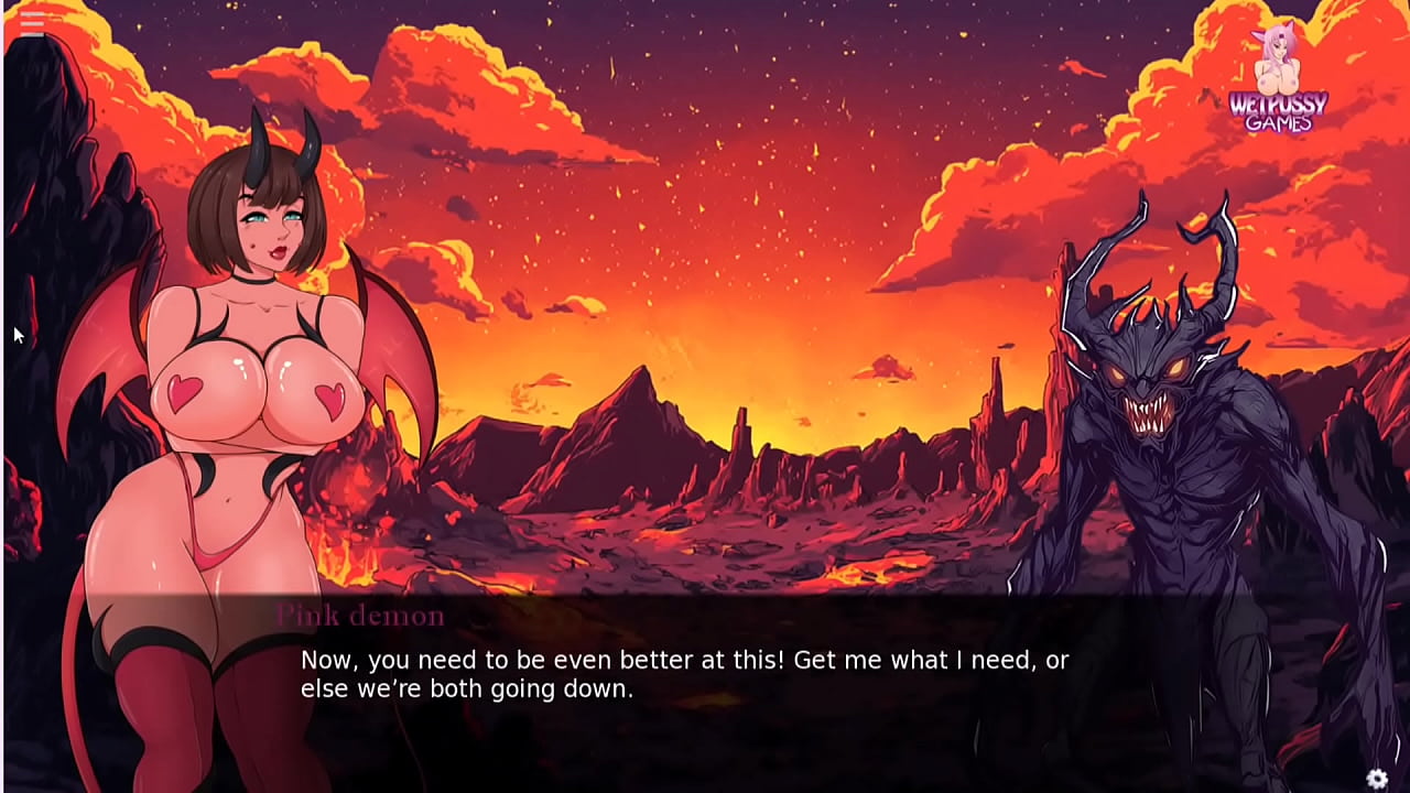 Lucky Monster Lady Pink Trying to get customers and lady pink giving a blow job and anal fucked by a demon