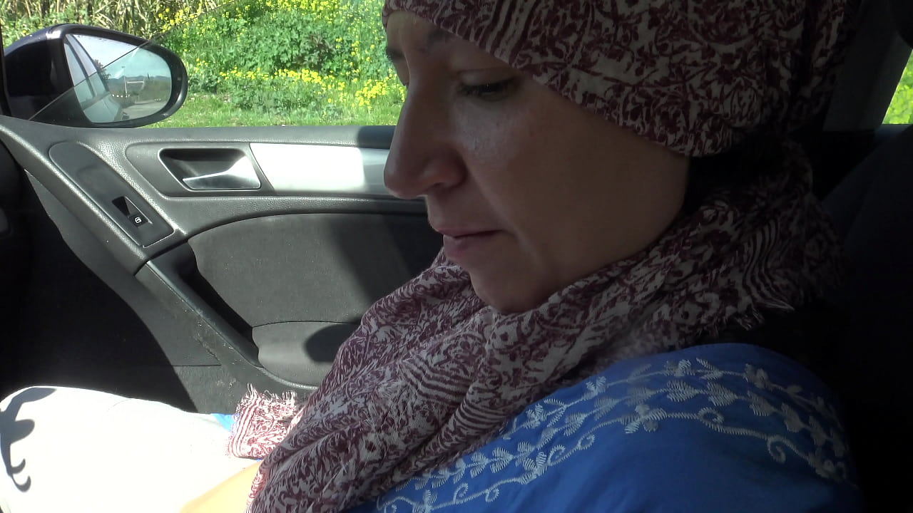 this naughty Muslim milf doesn't mind having car sex with strangers for money