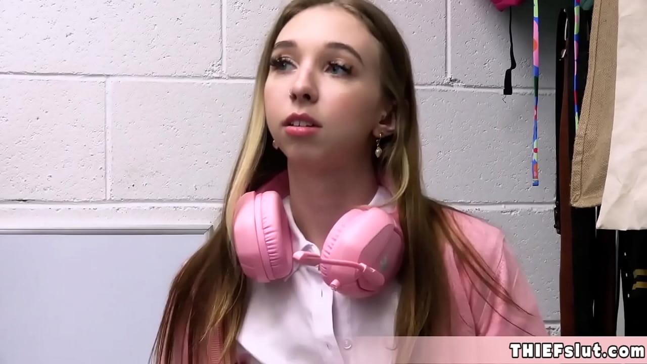 Pretty in pink gets her tiny pussy filled