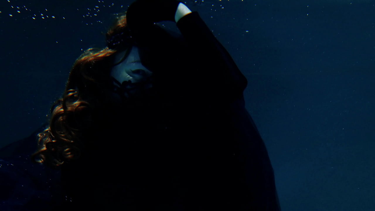gothic underwater shooting in swimmimg pool!