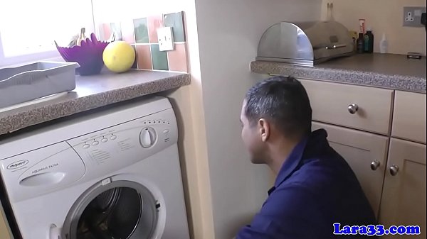 Stockinged english cougar fucking plumber