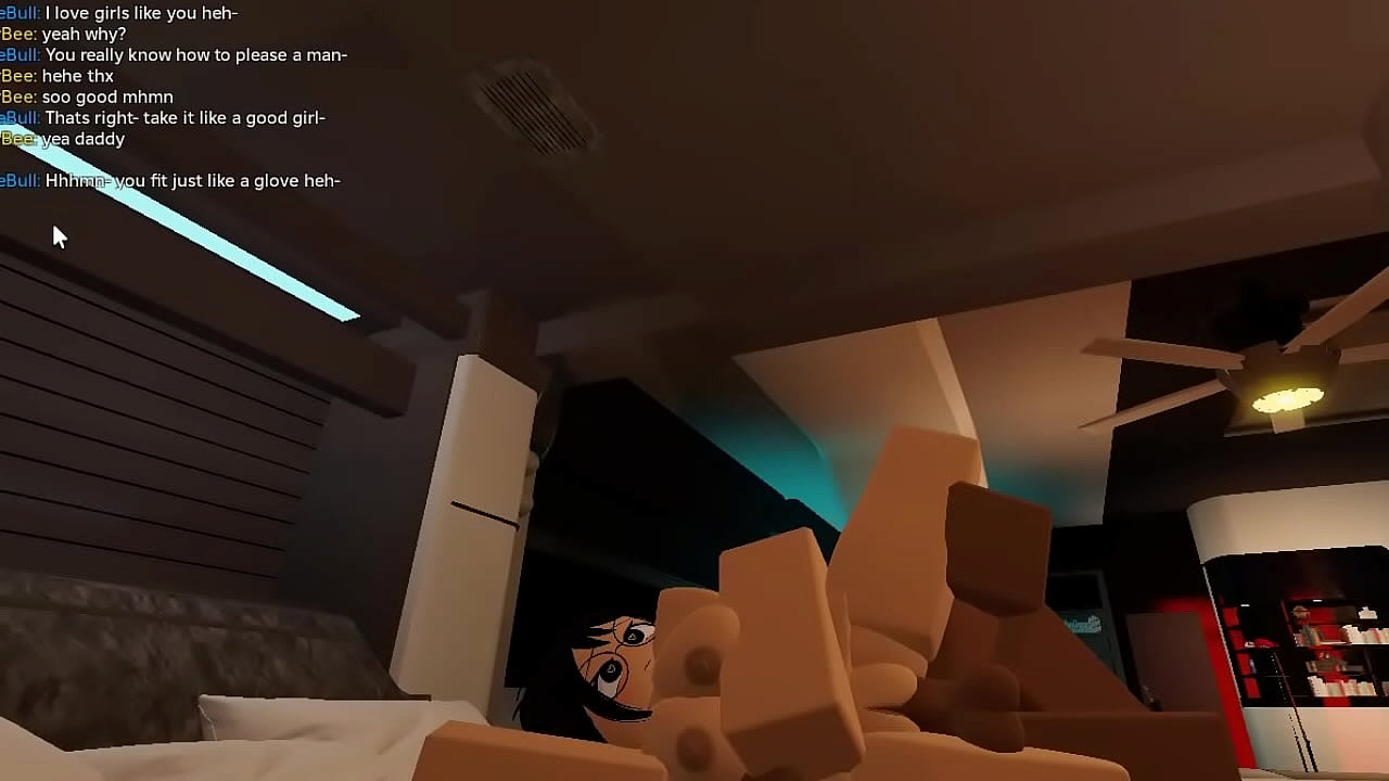Slut with glasses getting railed on a Roblox Condo