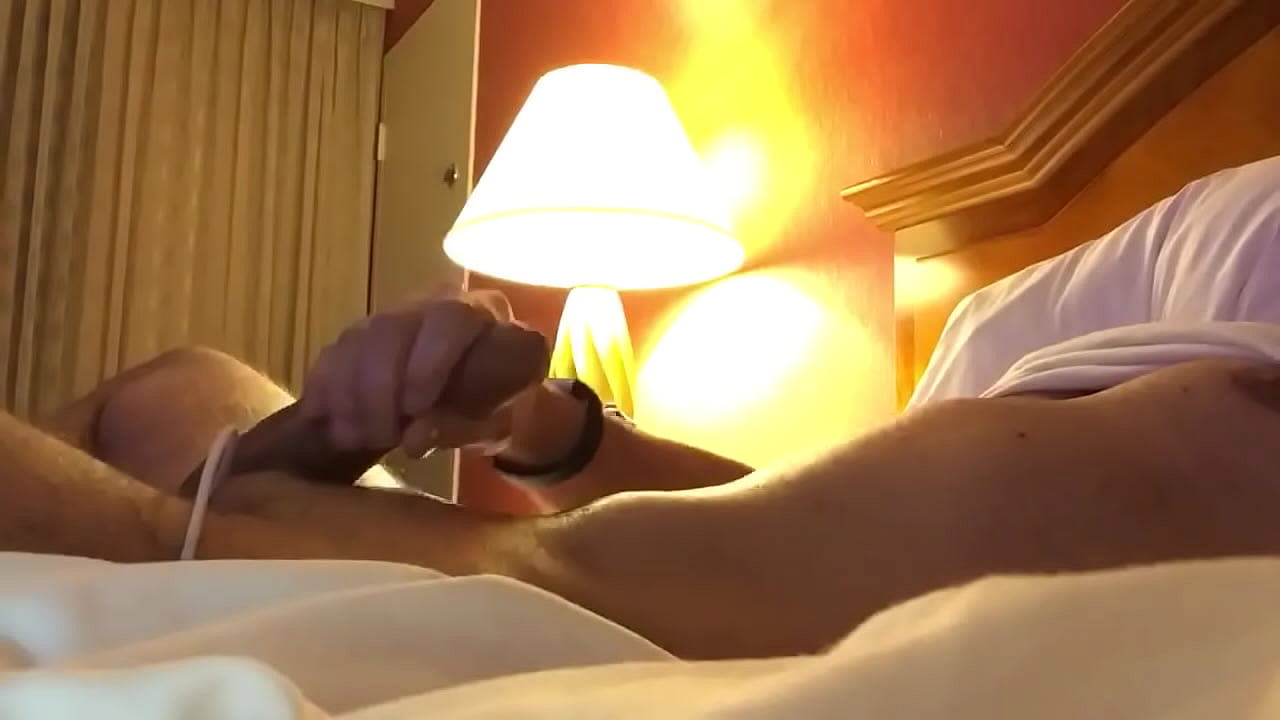 Hot guy stroking hard cock and cumming