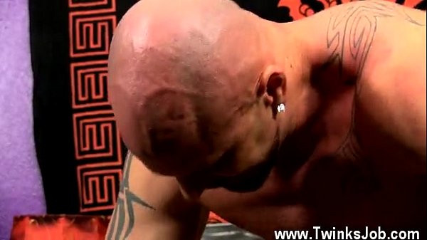 Gay fuck Chris gets the jizz pulverized out of him while he's on his