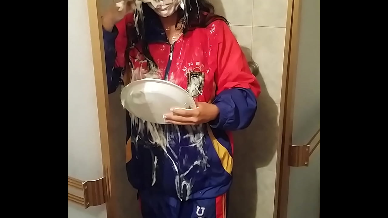 Girl gunged in sporty outfit