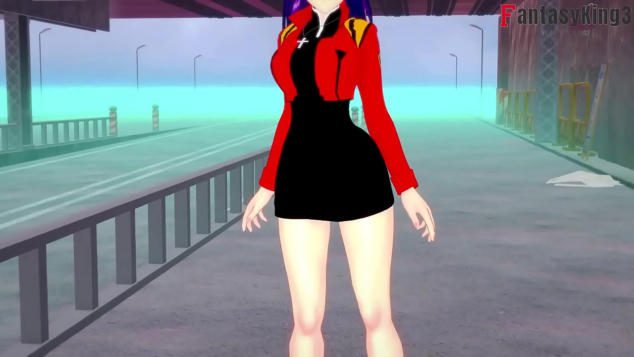 Misato sucking dick pov animation | Evangelion