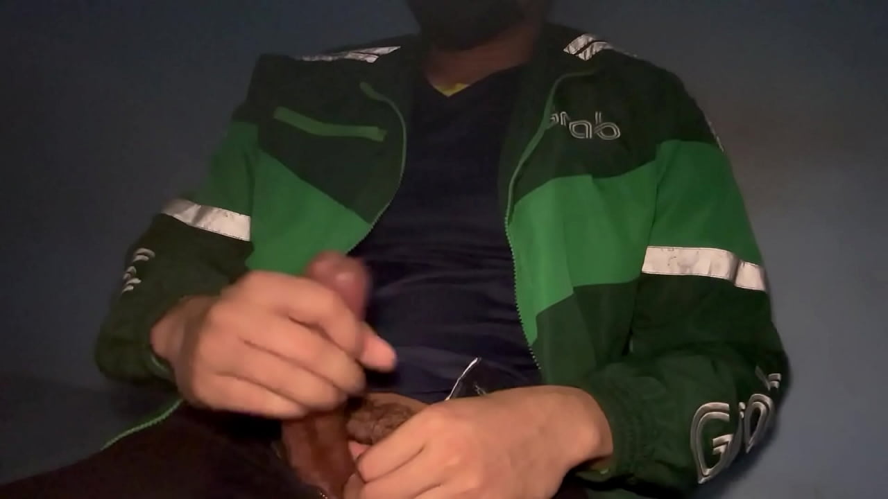 Thai guy jerk off waiting rain