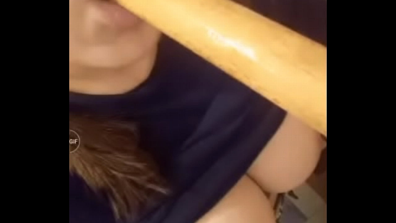 18 YO Slut Sucks Wooden Toy