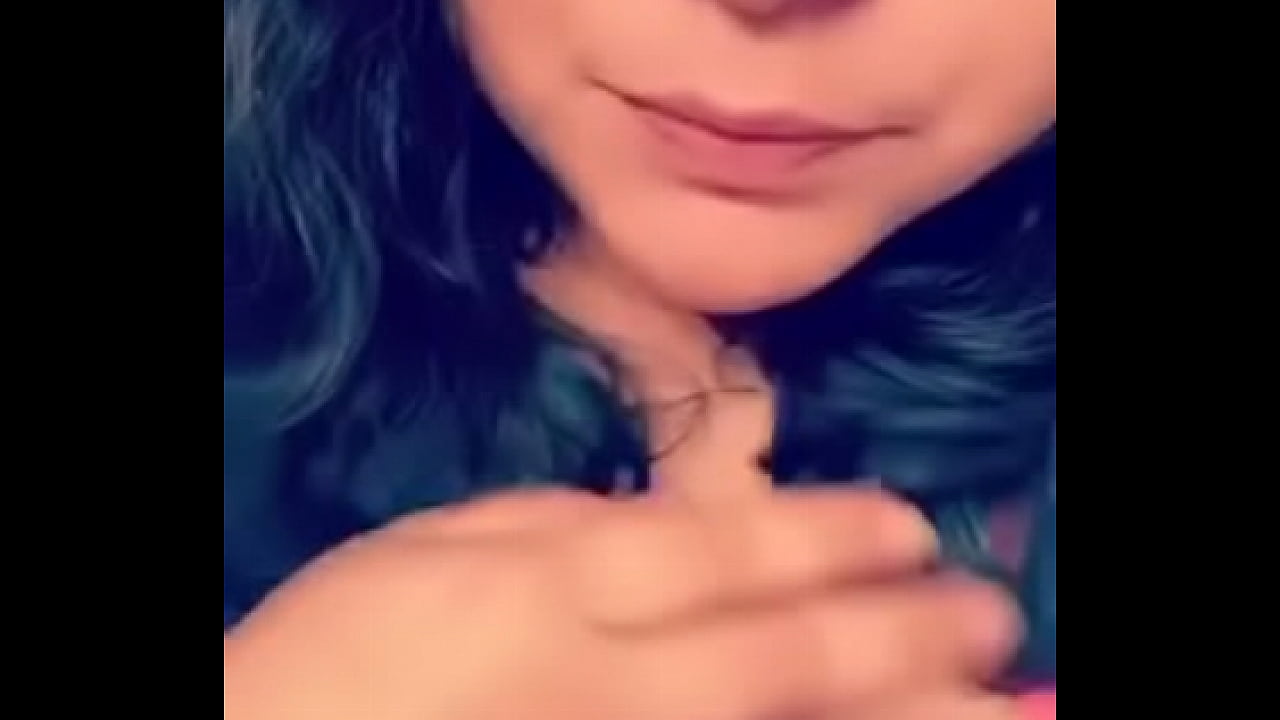 Licking fingers and rubbing tits for me