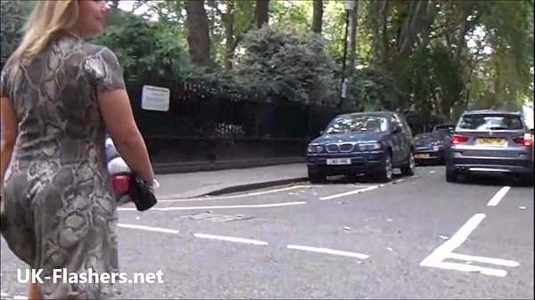 Sexy flashing blonde Ashley Riders outdoor exhibitionism and amateur voyeur babe