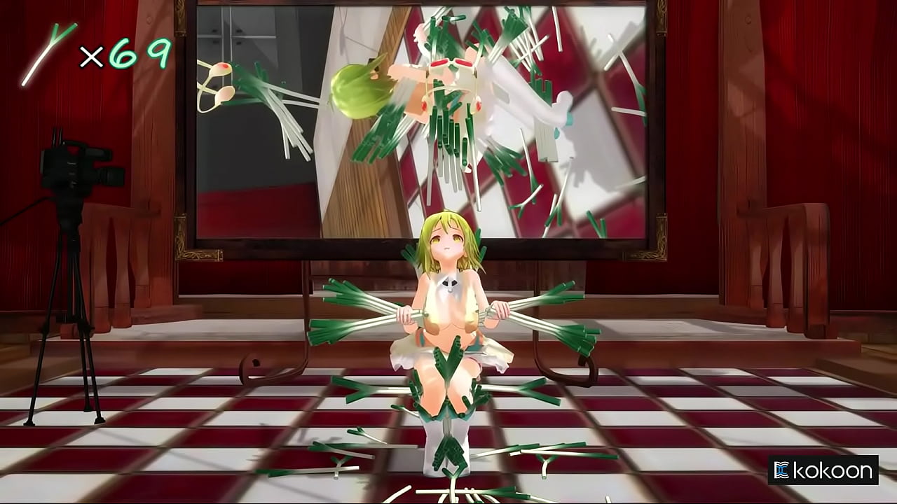 Anime Girl Dance Challenge Holding Green Onions - MMD by Tarako