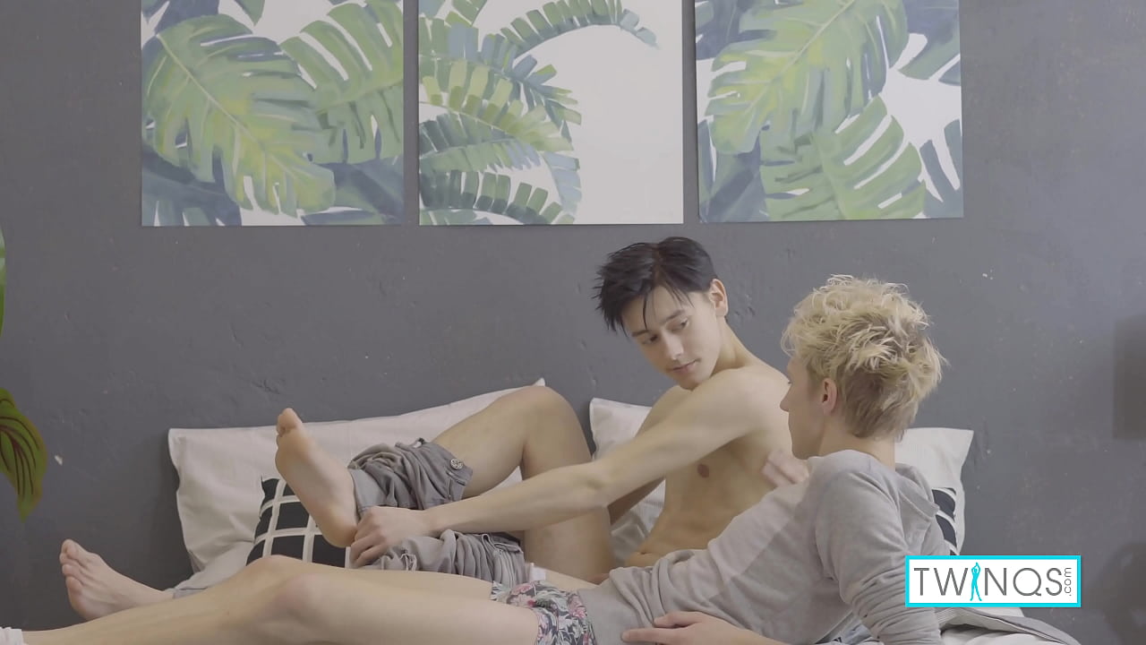 Pale Logan S shoves his big hard cock into milky white boy, Nico D, fucking his mouth & tight butthole with his throbbing hard dick before cumming on his feet! Full Videos & More only at TwinQs.com!