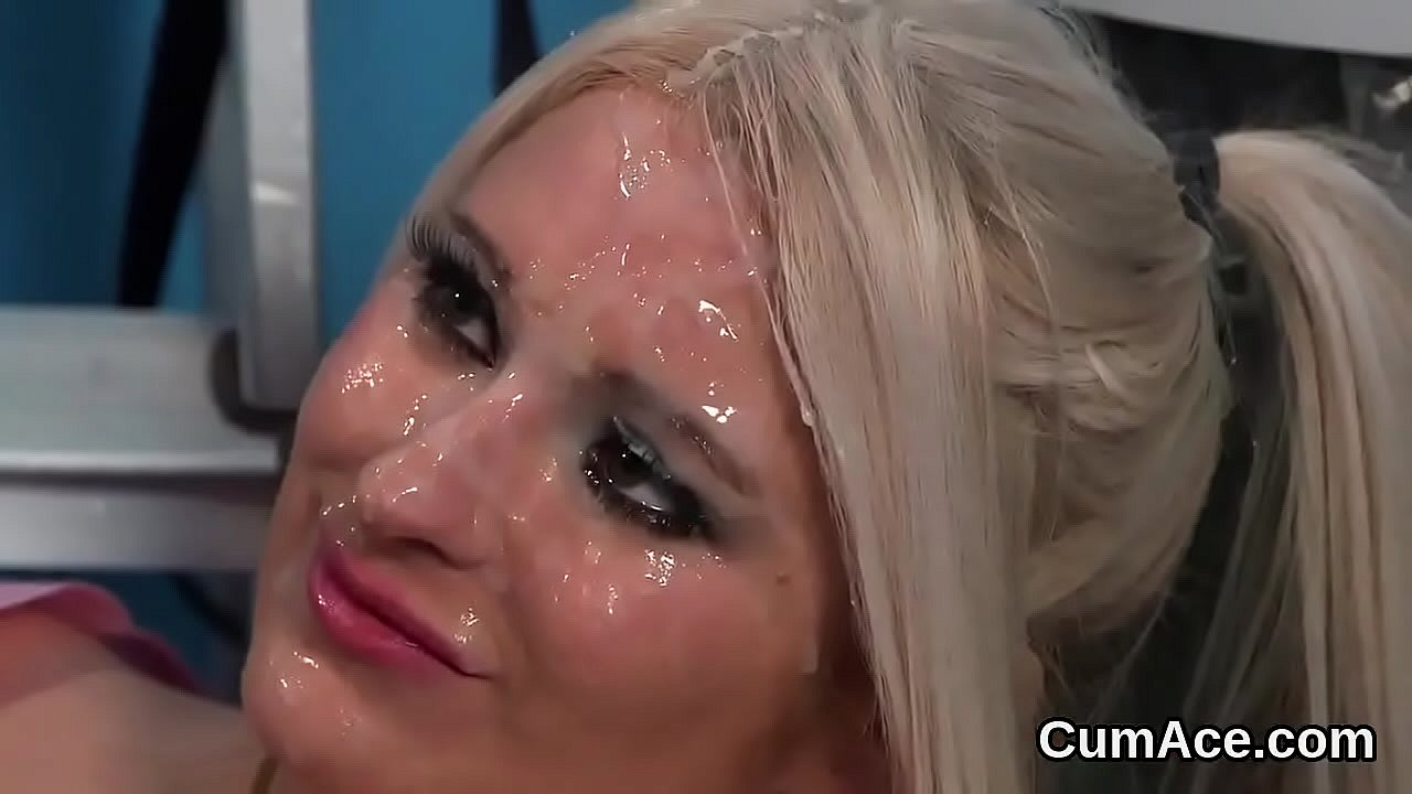 Impressive cutie enjoys a face fucking and lots of jizz on her face